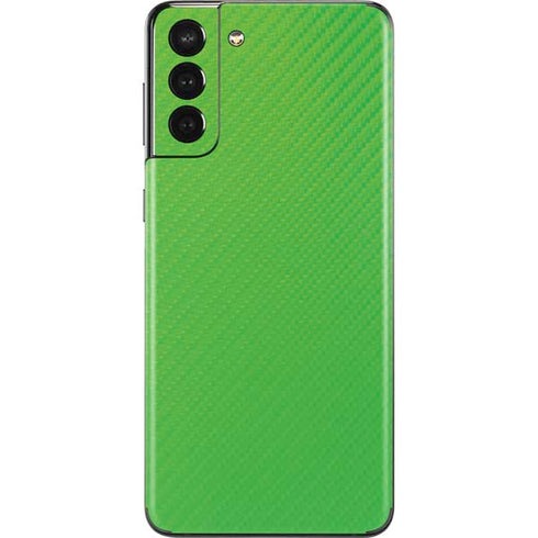Green Carbon Fiber Specialty Material Galaxy S21 Plus 5G Skin